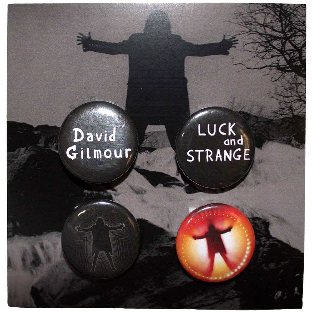 David Gilmour - Luck & Strange Badge/button - Zwart